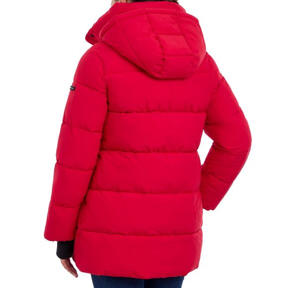 BCBG Sz Small Red‎ Insulated Removable Hood Parka Puffer NWT - Picture 4 of 10